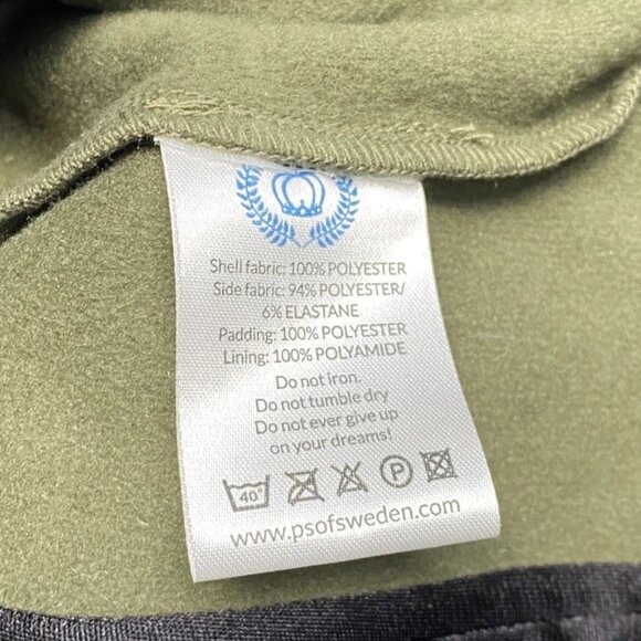 NEW PS Of SWEDEN Womens Jacket Moss Green Size L Gina Quilted Full Zip - Picture 12 of 12